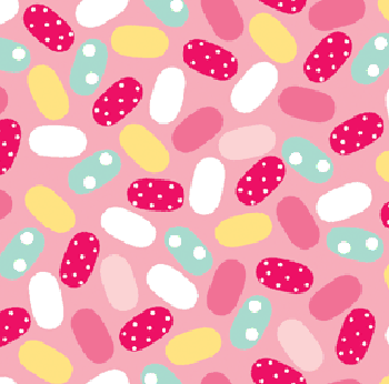 Sweet Shoppe by Benartex Fabrics - Jelly Beans Rose/Multi